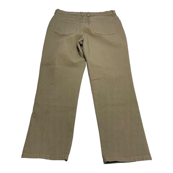 Gloria Vanderbilt Amanda Jeans Women's 14 Beige 5-Pockets High-Rise Straight Leg - Picture 2 of 8